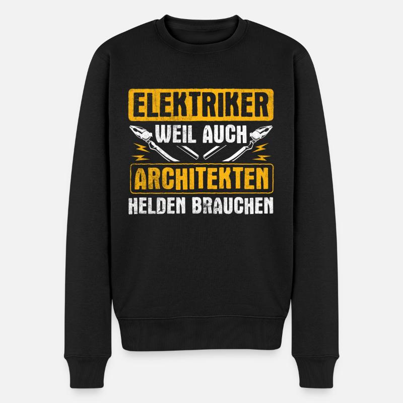 Elektriker Elektrik - Männer Premium Bio Pullover - Schwarz