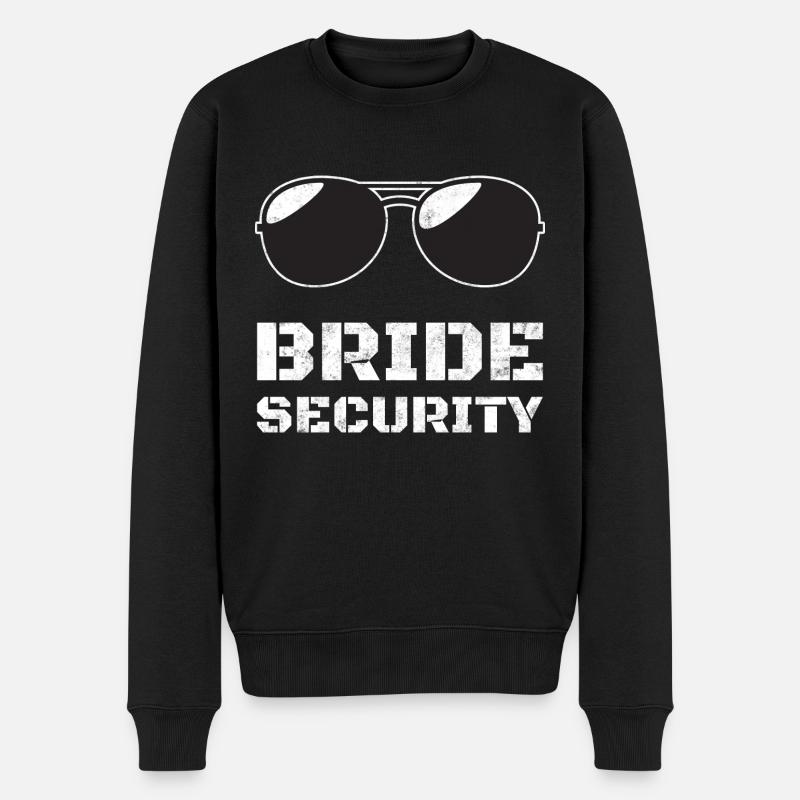 Bride Security Team Braut Junggesellenabschied - Männer Premium Bio Pullover - Schwarz