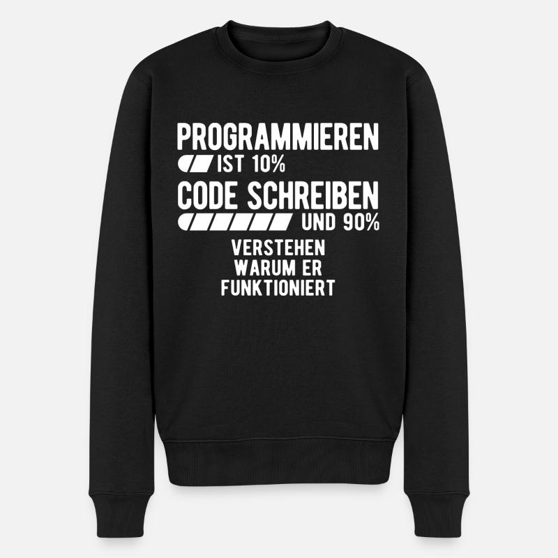 Informatik Informatiker Programmierer - Männer Premium Bio Pullover - Schwarz