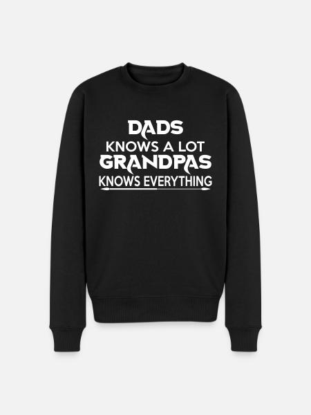 Bester Großvater - Männer Premium Bio Pullover - Schwarz