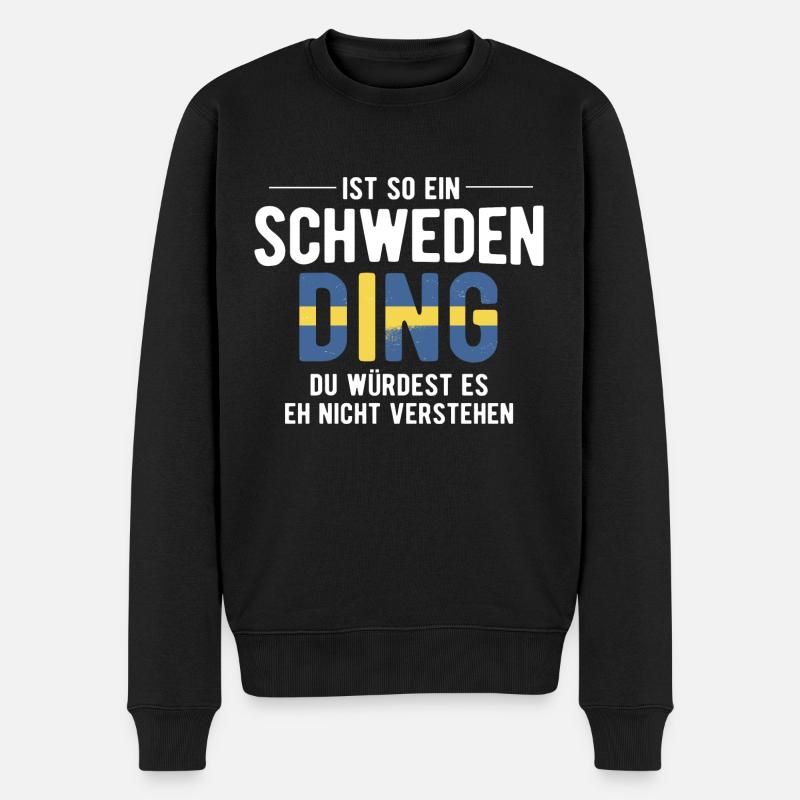 Ist So Ein Schweden Ding Schweden - Männer Premium Bio Pullover - Schwarz