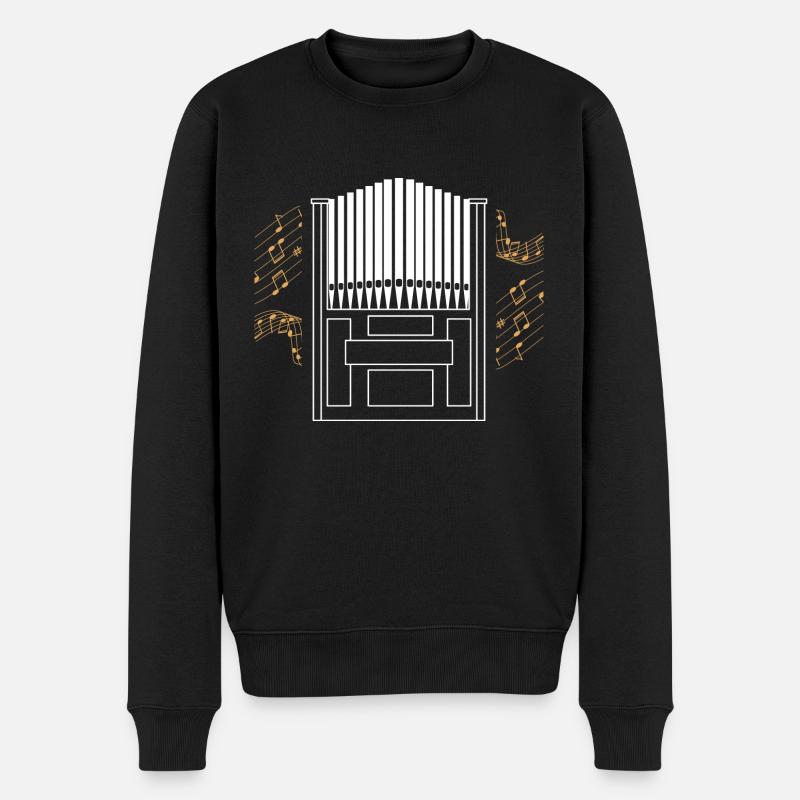 Orgel - Männer Premium Bio Pullover - Schwarz