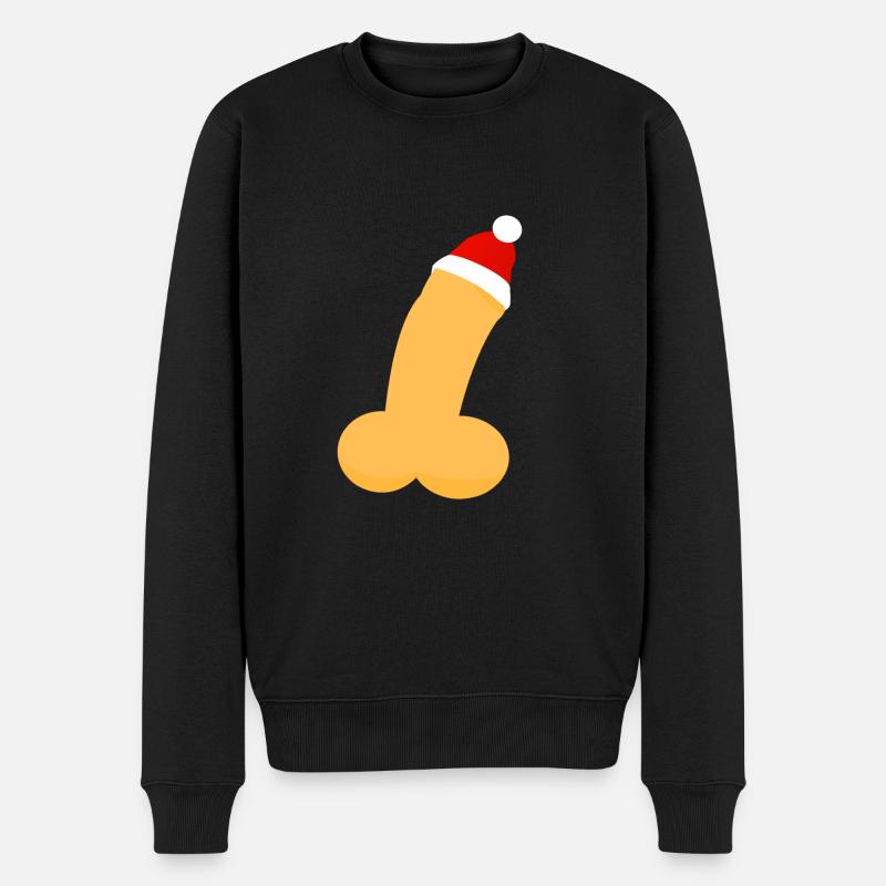 Penis Weihnachten - Männer Premium Bio Pullover - Schwarz