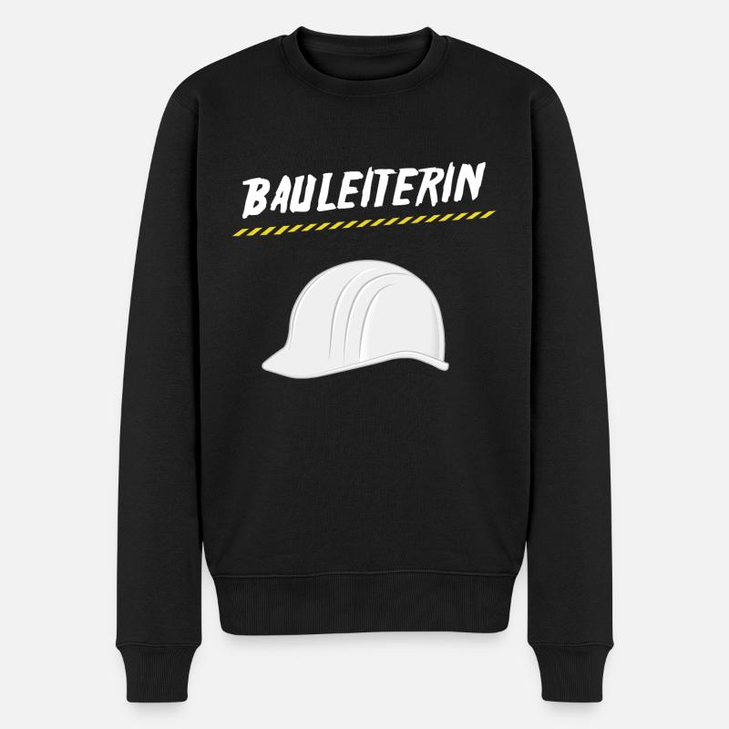 Bauleiterin - Männer Premium Bio Pullover - Schwarz
