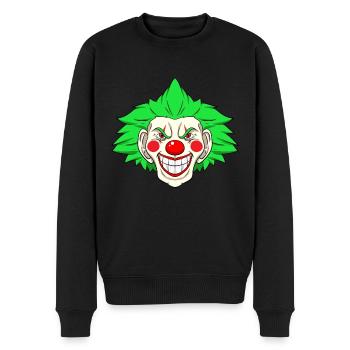 Gruseliger Clown Entertainer - Männer Premium Bio Pullover - Schwarz - Vorne - Nico (187cm)