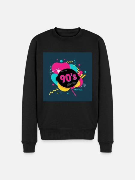 90s vibes - Men's Premium Organic Jumper - black