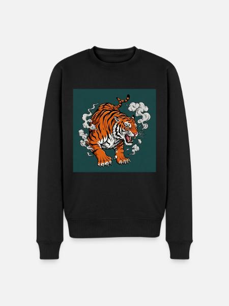 Tiger - Comic Vibes - Men's Premium Organic Jumper - black