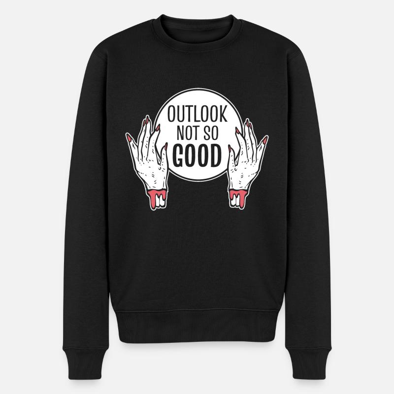 Lustiger Wahrsager Kristallgang - Männer Premium Bio Pullover - Schwarz