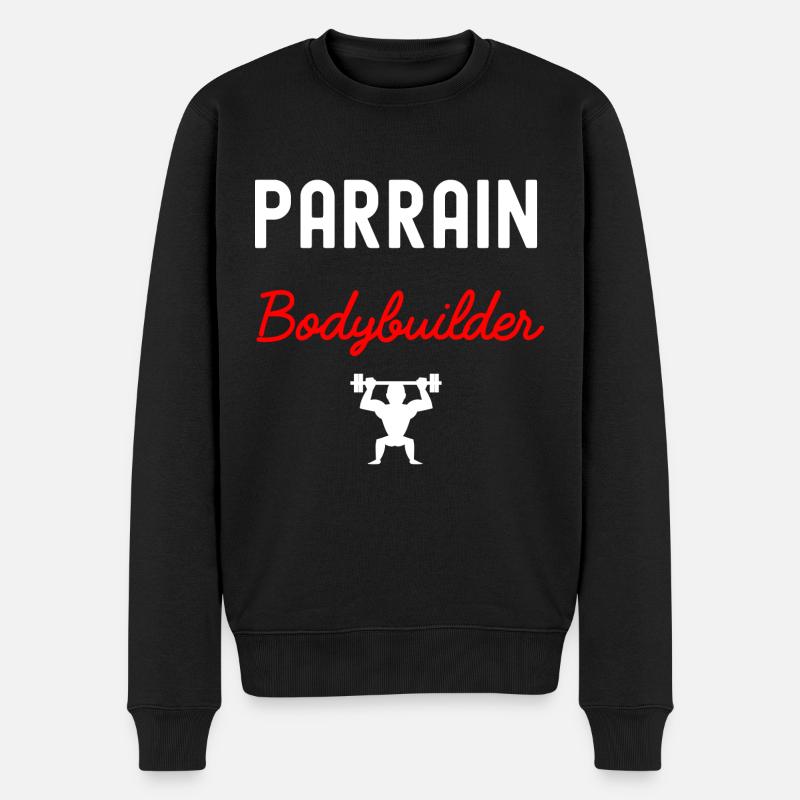 parrain BODYBUILDER - Pull Premium bio Homme - noir