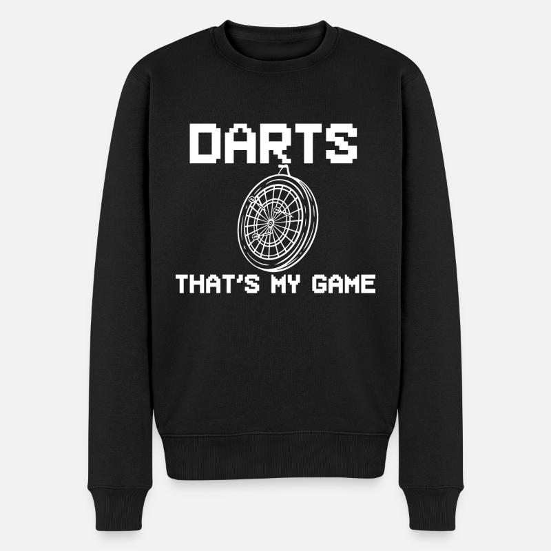 Dart Shooting Dartwerfer - Männer Premium Bio Pullover - Schwarz