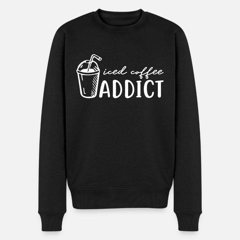 Iced Coffee Addict - Pull Premium bio Homme - noir