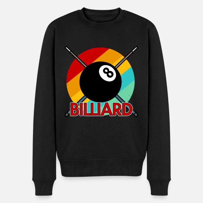 Billard Piscine Billard - Pull Premium bio Homme - noir