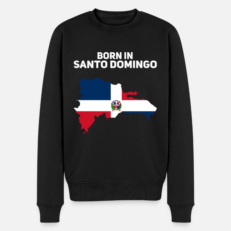 Dominikanische Republik - Männer Premium Bio Pullover - Schwarz
