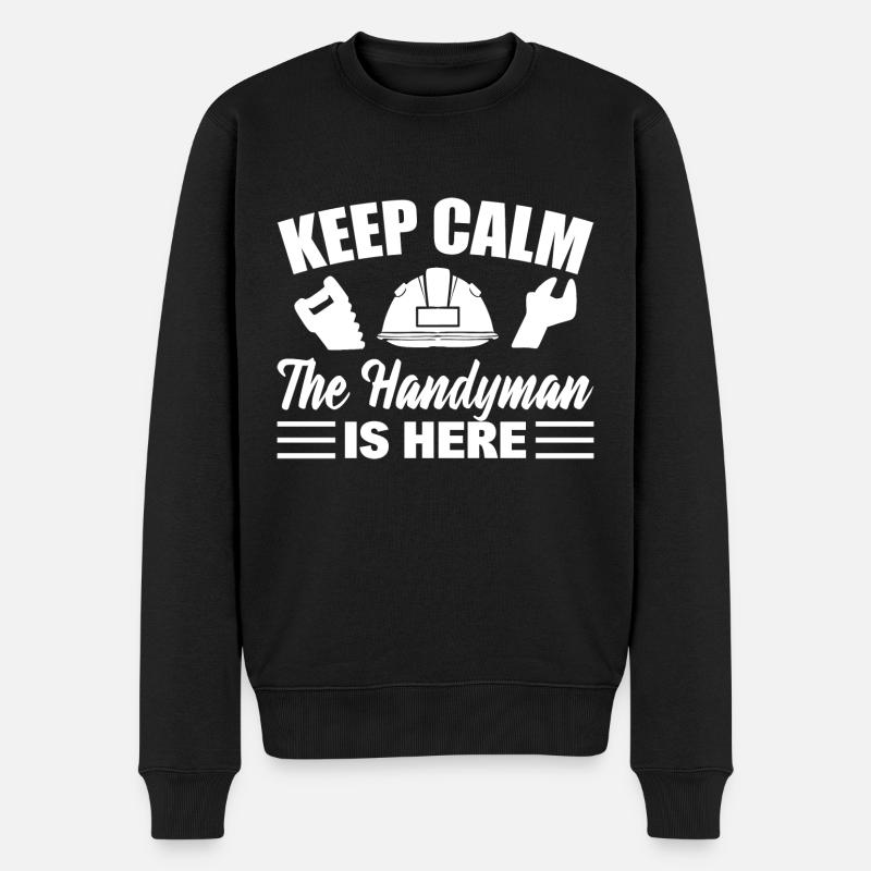 Handwerker -Werkzeuge DIY -Experte - Männer Premium Bio Pullover - Schwarz