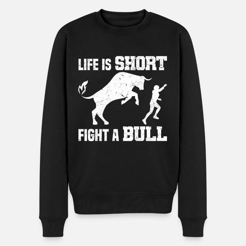 Rodeo - Männer Premium Bio Pullover - Schwarz