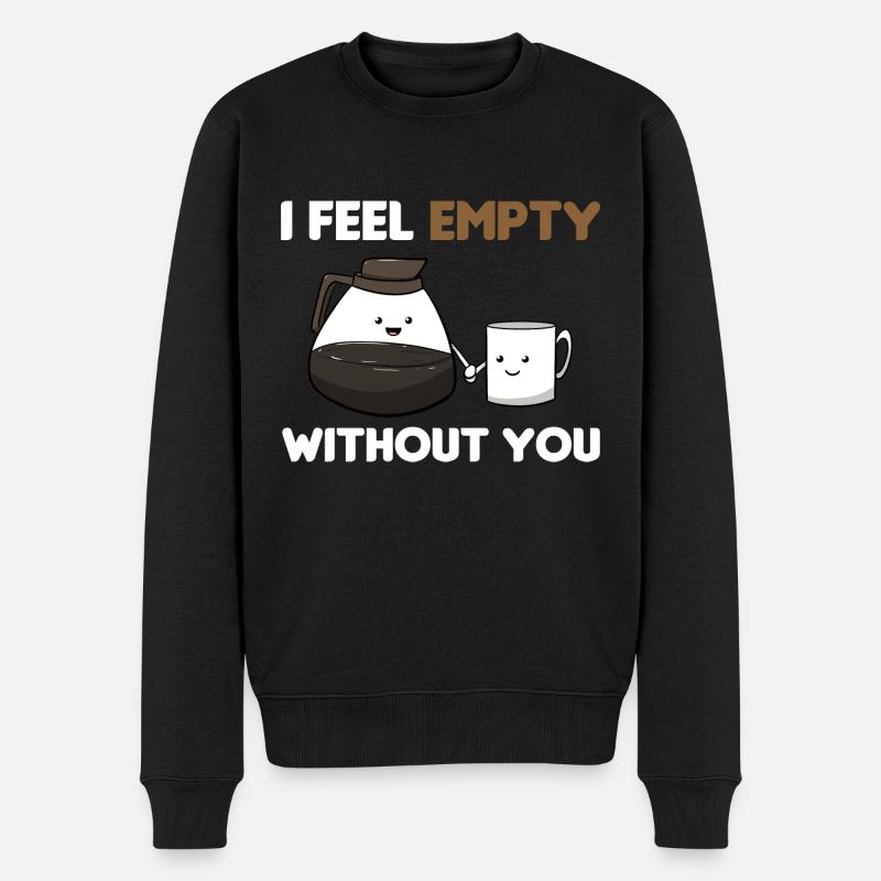 Kaffeeliebhaber Kaffeegenuss - Männer Premium Bio Pullover - Schwarz