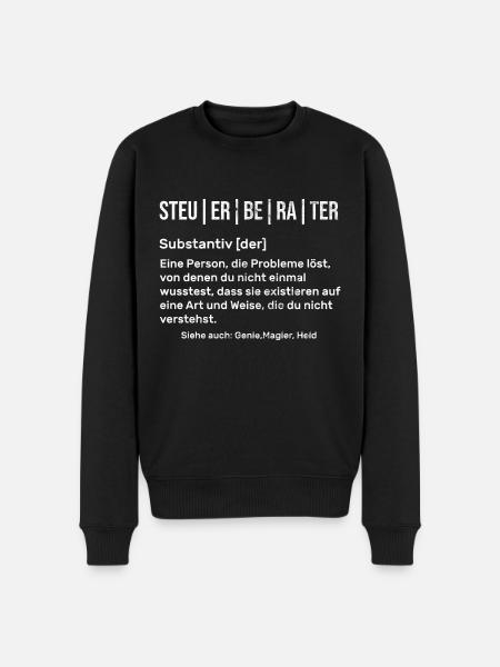 Steuerberater Beruf Spruch - Männer Premium Bio Pullover - Schwarz
