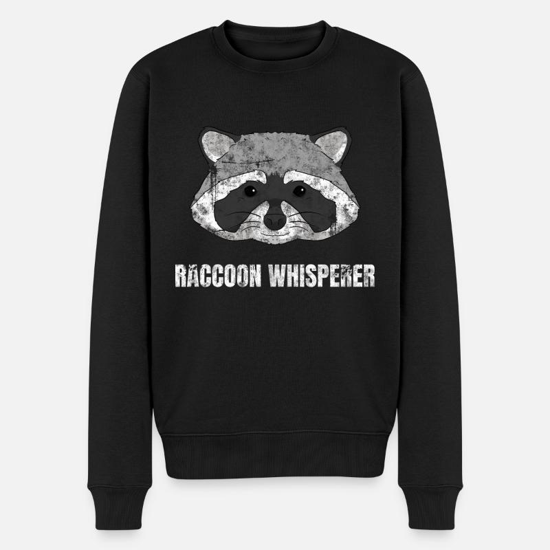 Raccoon Whisperer Raton laveur - Pull Premium bio Homme - noir