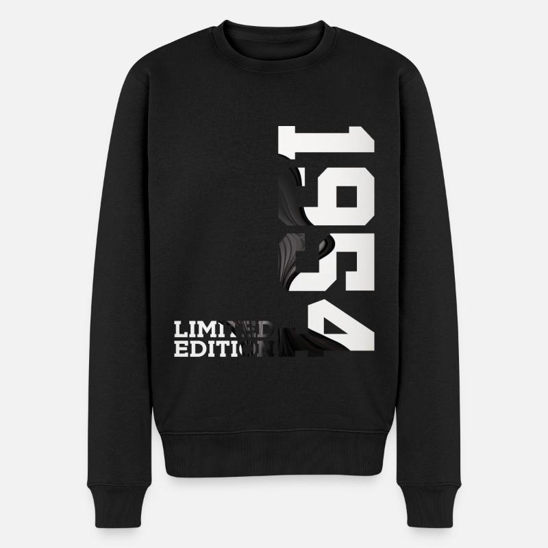 LIMITED EDITION 1954 72. GEBURTSTAG - Männer Premium Bio Pullover - Schwarz