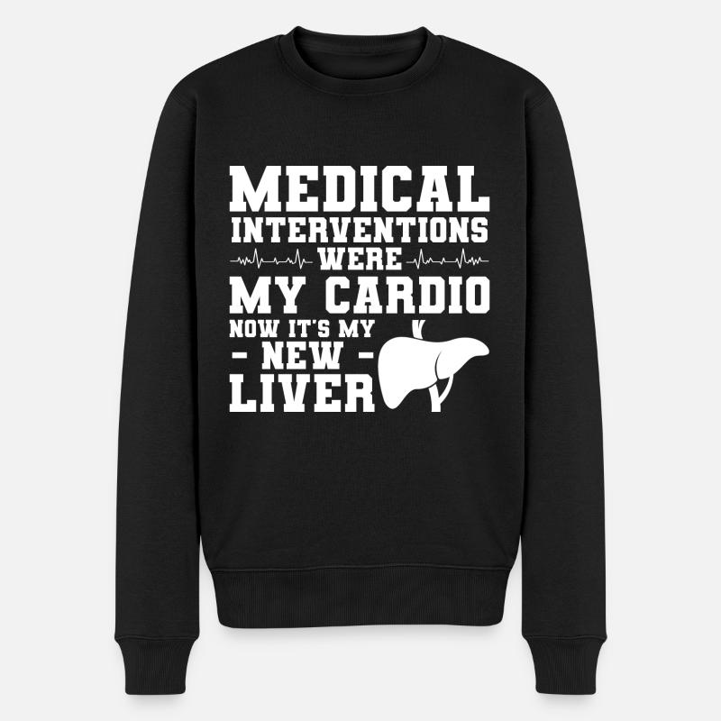 Lebertransplantation - Männer Premium Bio Pullover - Schwarz