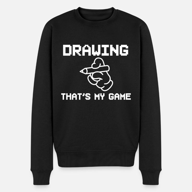 Kunstliebhaber Animator - Männer Premium Bio Pullover - Schwarz