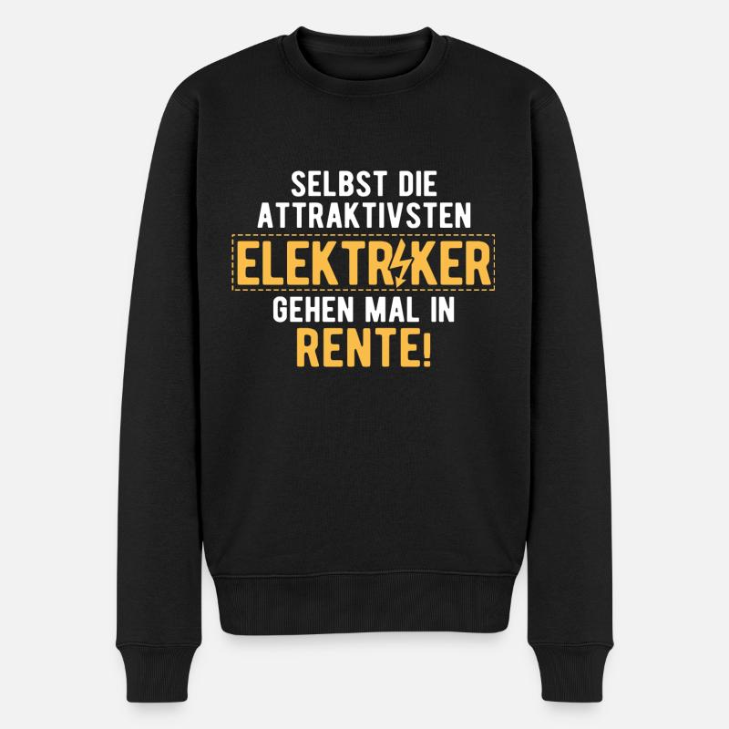 Elektriker Elektrik - Männer Premium Bio Pullover - Schwarz