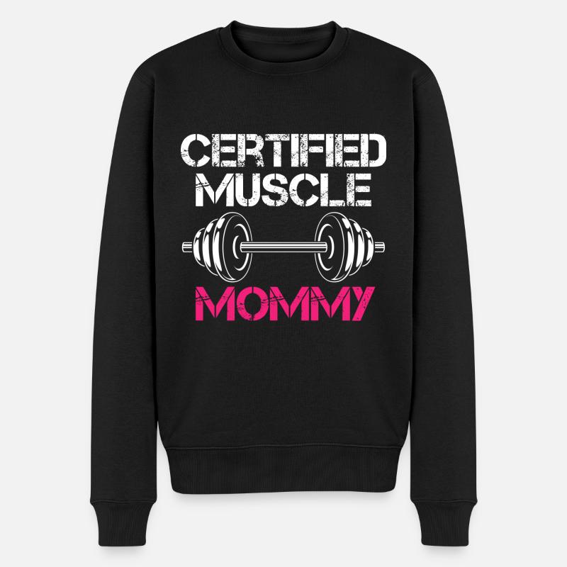 certifié Muscle Mommy Pump Cover - Pull Premium bio Homme - noir