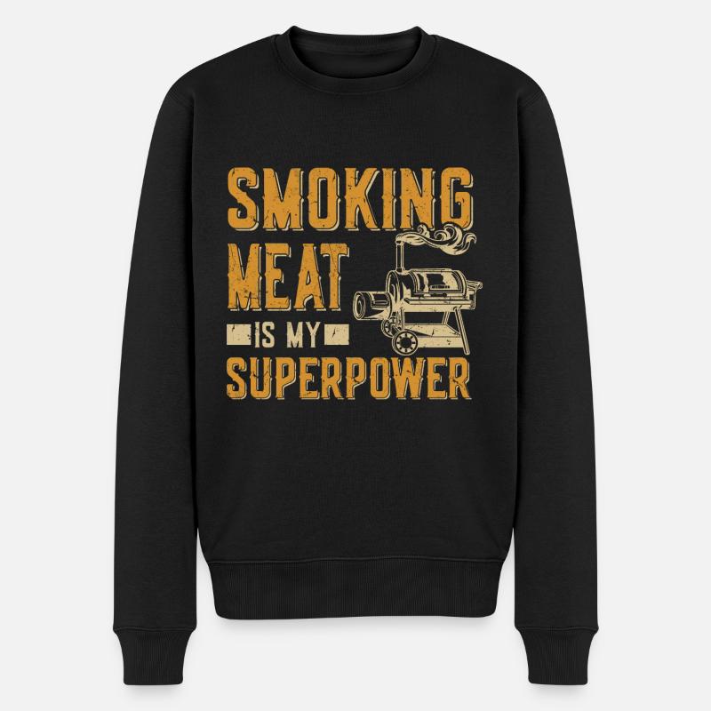 Fumer de la viande - Pull Premium bio Homme - noir