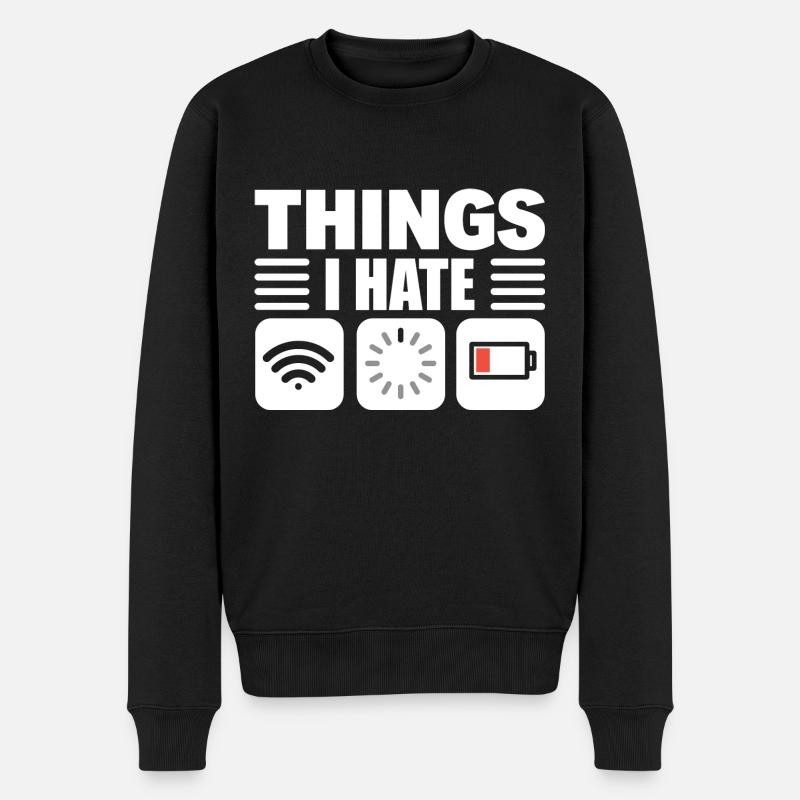 Lustiger Programmierer Computerprogrammierer - Männer Premium Bio Pullover - Schwarz