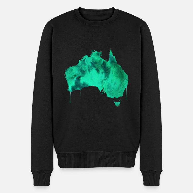 Australien - Männer Premium Bio Pullover - Schwarz