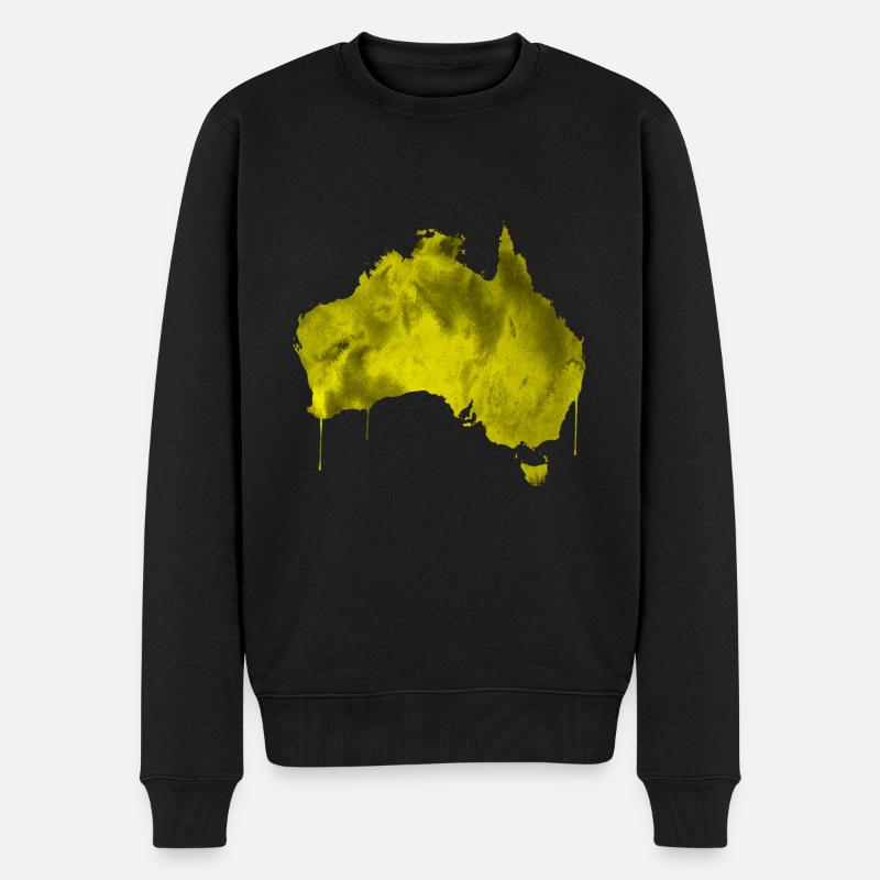 australien - Männer Premium Bio Pullover - Schwarz