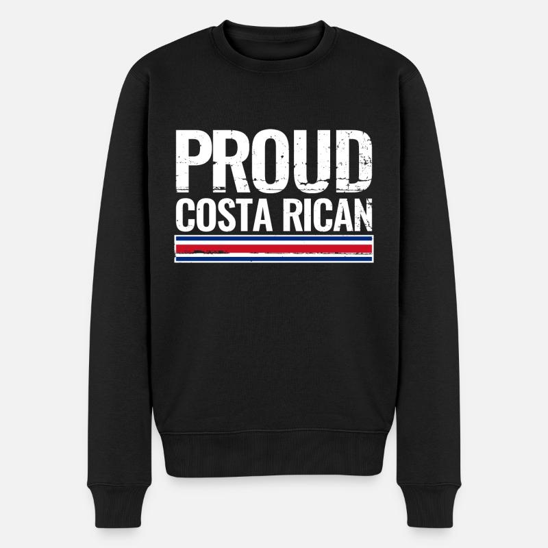 Fier drapeau du Costa Rica - Pull Premium bio Homme - noir