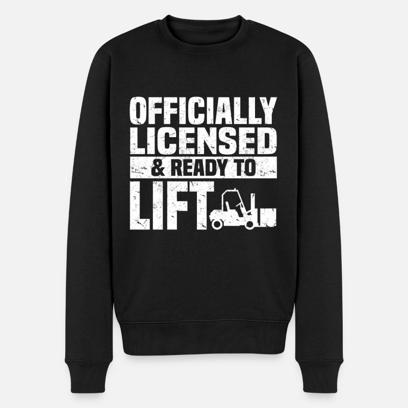 Gabelstaplerfahrer - Männer Premium Bio Pullover - Schwarz