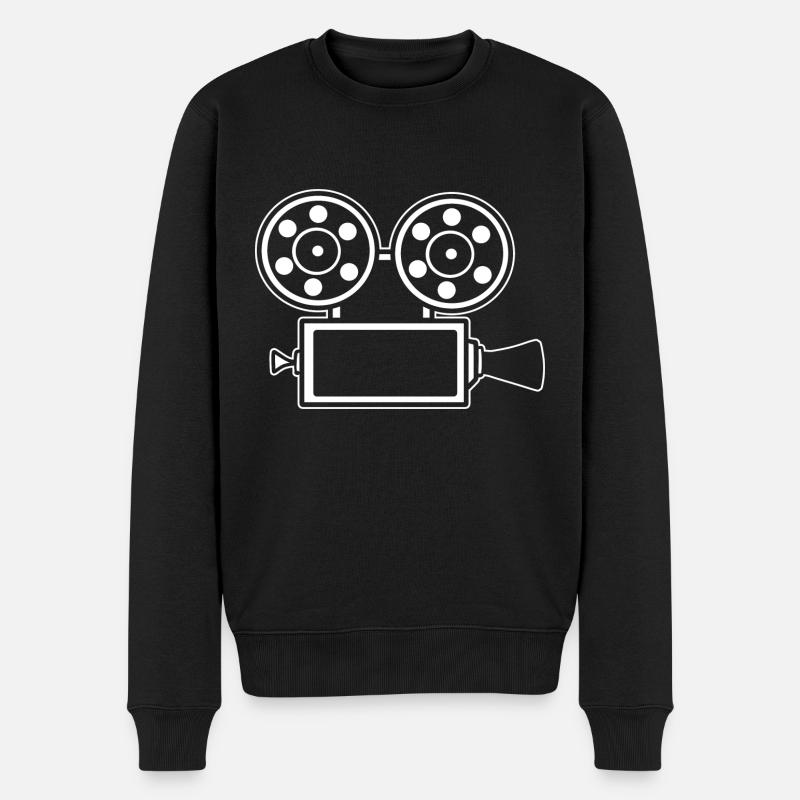 Filmkamera Regisseur - Männer Premium Bio Pullover - Schwarz