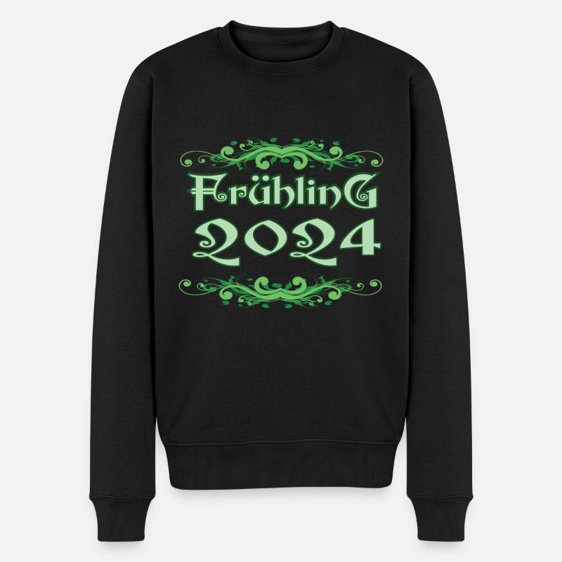 Frühling 2024 Design - Männer Premium Bio Pullover - Schwarz