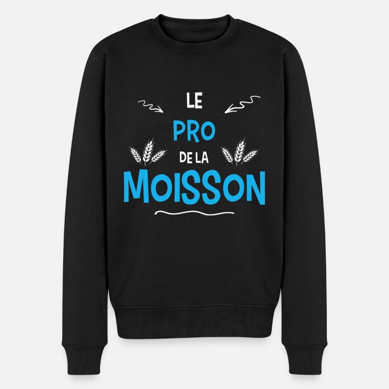 Moisson agriculteur moissonneuse blé cadeau - Pull Premium bio Homme - noir