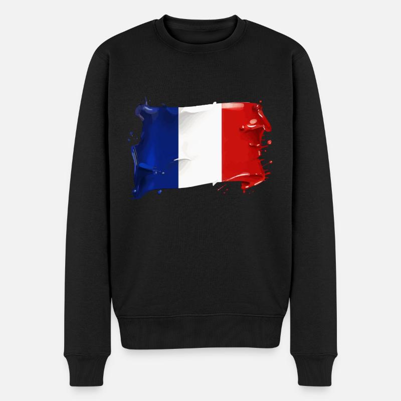 DRAPEAU DE LA FRANCE DRAPEAU FRANCE - Pull Premium bio Homme - noir