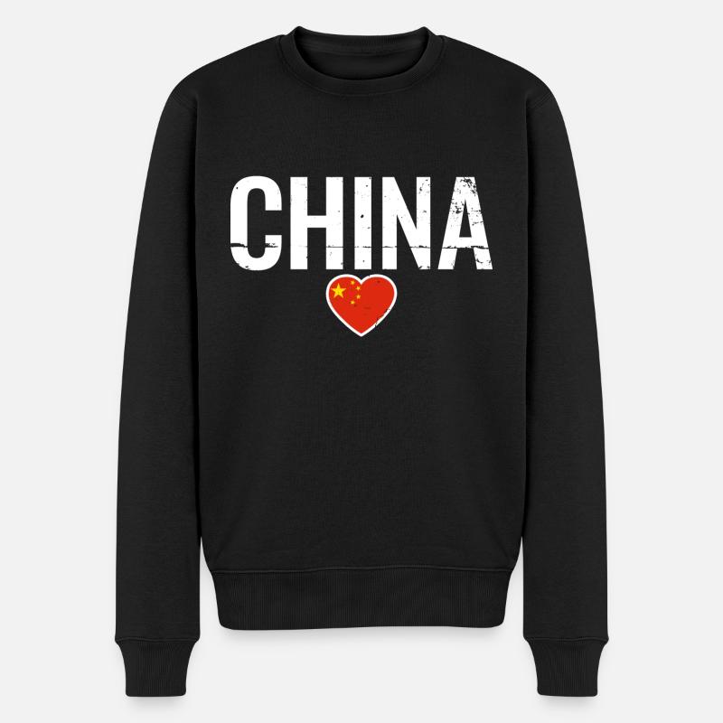 Chine Drapeau chinois Chinois - Pull Premium bio Homme - noir
