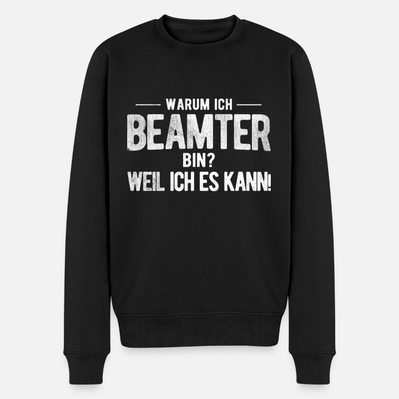 Beamter Arbeit Beamte - Männer Premium Bio Pullover - Schwarz