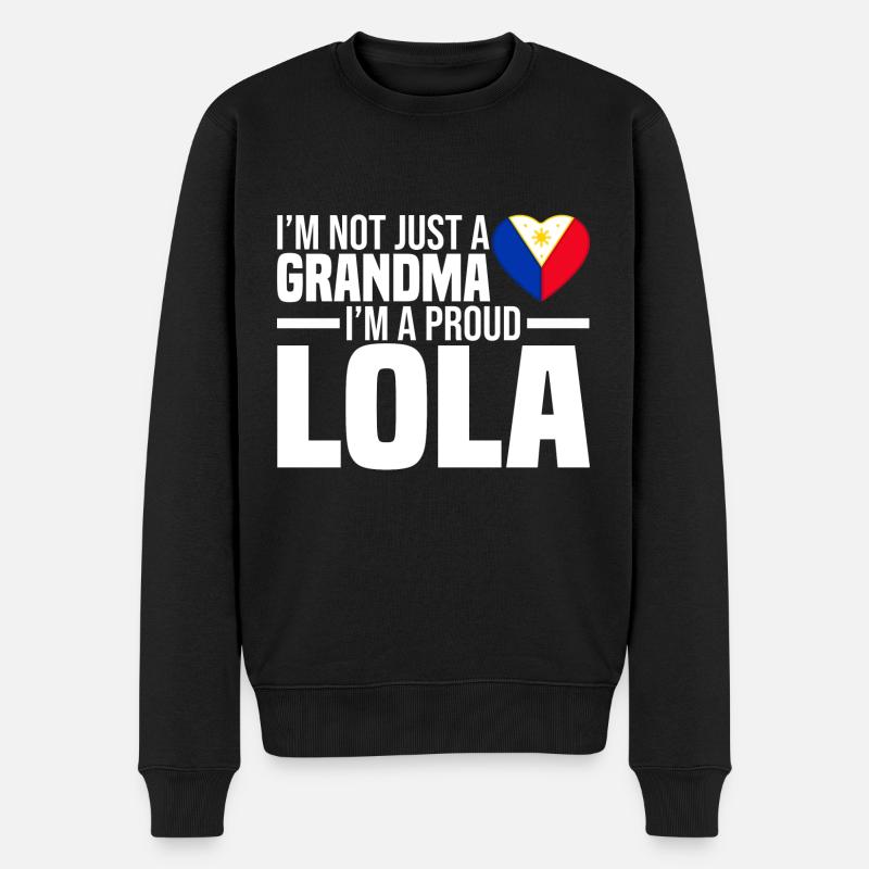 Filipina - Männer Premium Bio Pullover - Schwarz