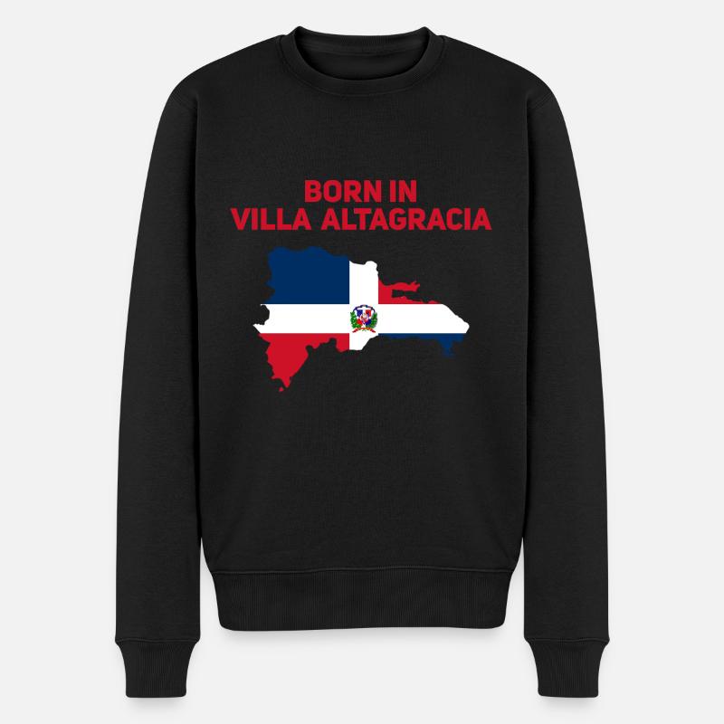 Dominikanische Republik - Männer Premium Bio Pullover - Schwarz