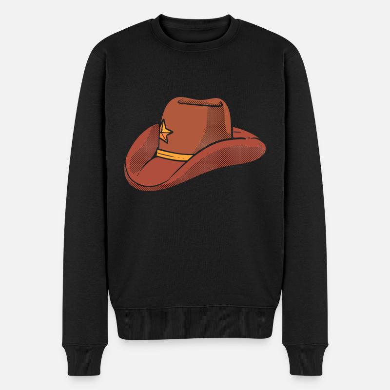 Cowboy Hat Jockey - Pull Premium bio Homme - noir