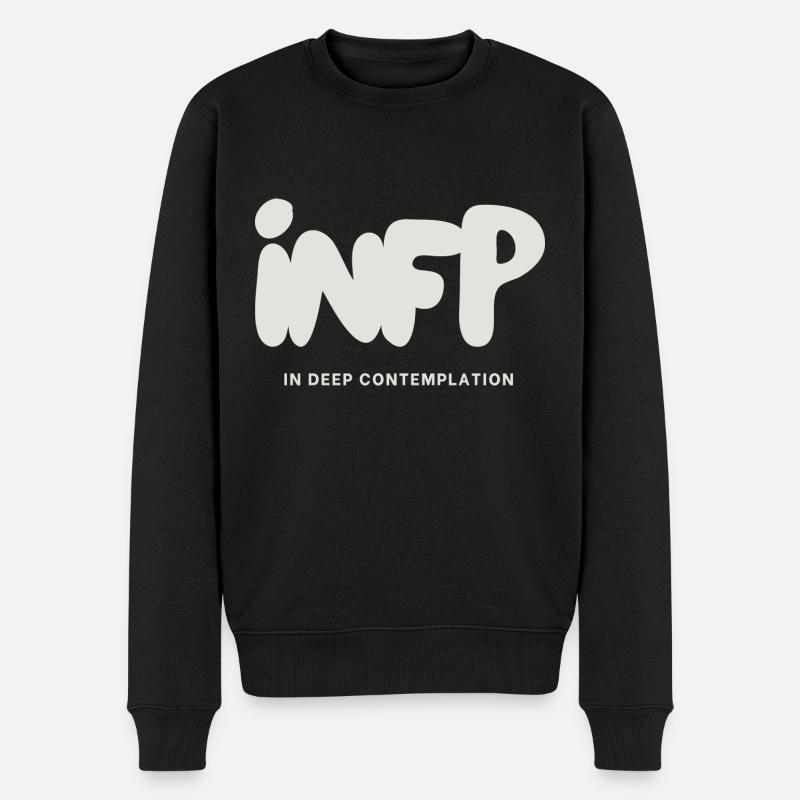 INFP Introvertierter MBTI Myers Briggs Persönlichkeit - Männer Premium Bio Pullover - Schwarz