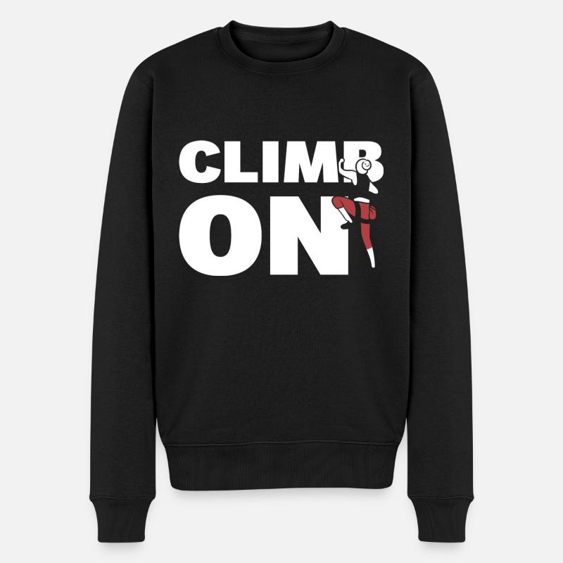 Climb On Bergsteiger - Männer Premium Bio Pullover - Schwarz