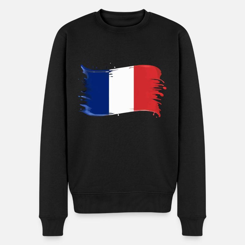 DRAPEAU DE LA FRANCE DRAPEAU FRANCE - Pull Premium bio Homme - noir
