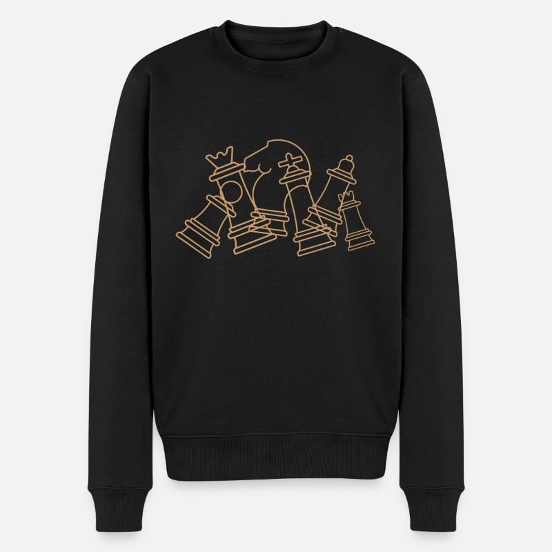 Schach - Männer Premium Bio Pullover - Schwarz