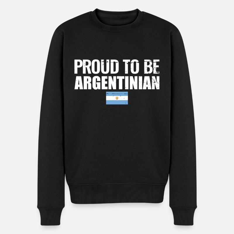 Fier d’être argentin Argentine Argentine - Pull Premium bio Homme - noir