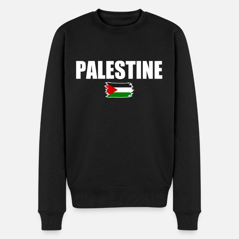 Palästina Palestina - Männer Premium Bio Pullover - Schwarz