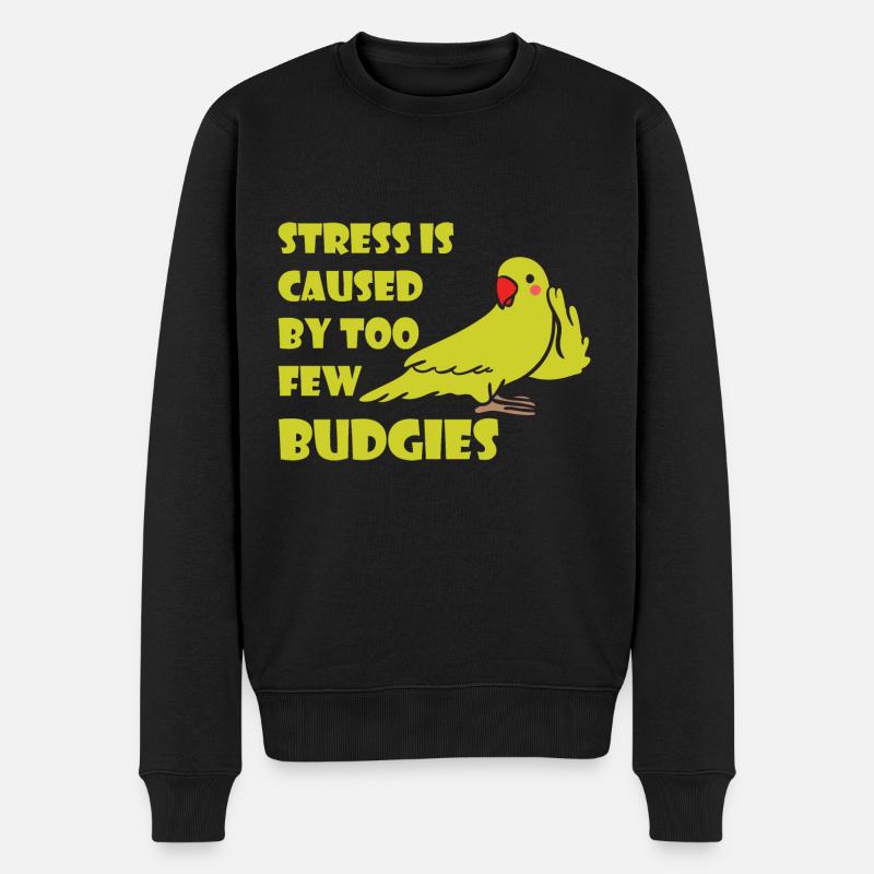 Perruche ondulée - Pull Premium bio Homme - noir