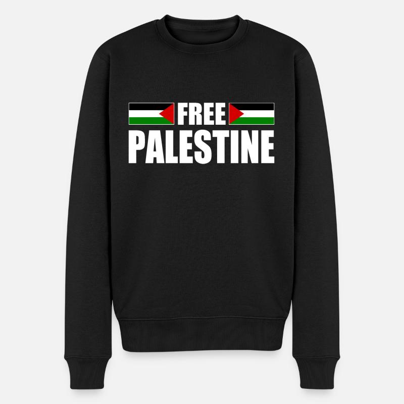 Free palestine - Pull Premium bio Homme - noir